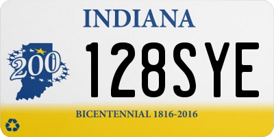 IN license plate 128SYE