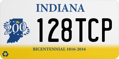 IN license plate 128TCP