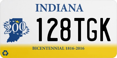 IN license plate 128TGK
