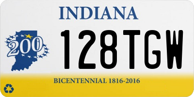 IN license plate 128TGW