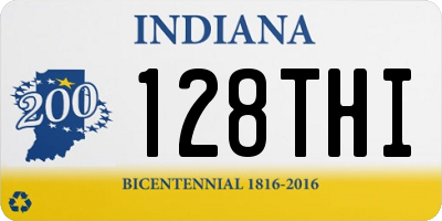 IN license plate 128THI