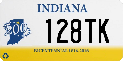 IN license plate 128TK