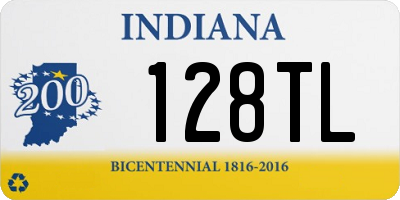 IN license plate 128TL