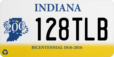 IN license plate 128TLB