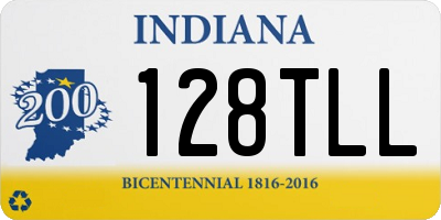 IN license plate 128TLL