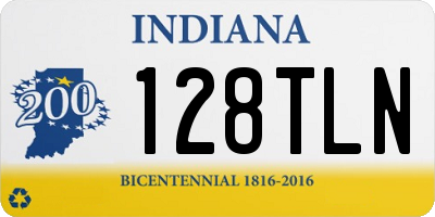 IN license plate 128TLN