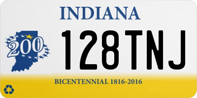 IN license plate 128TNJ
