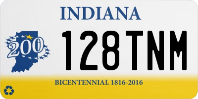 IN license plate 128TNM