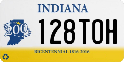 IN license plate 128TOH