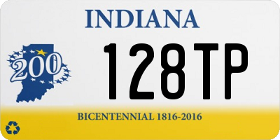 IN license plate 128TP