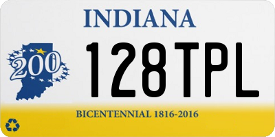 IN license plate 128TPL