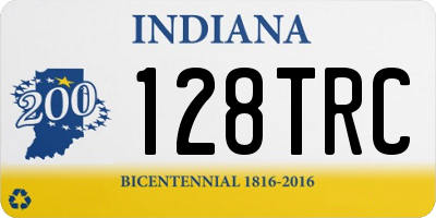 IN license plate 128TRC