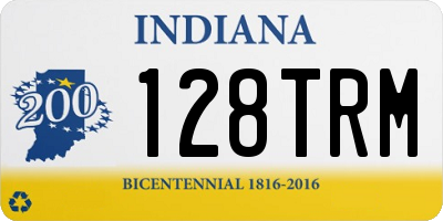 IN license plate 128TRM