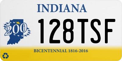 IN license plate 128TSF