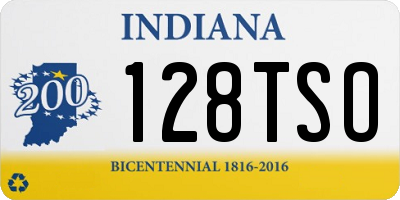 IN license plate 128TSO