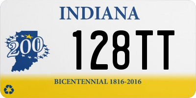 IN license plate 128TT