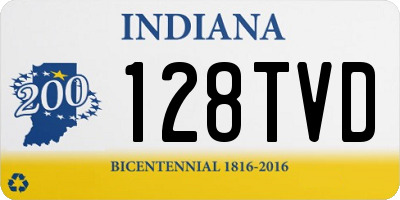 IN license plate 128TVD