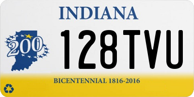 IN license plate 128TVU