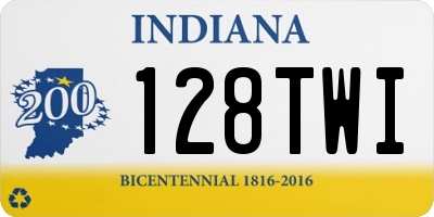 IN license plate 128TWI