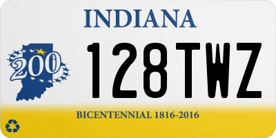 IN license plate 128TWZ