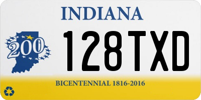 IN license plate 128TXD