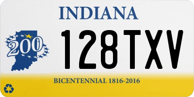 IN license plate 128TXV