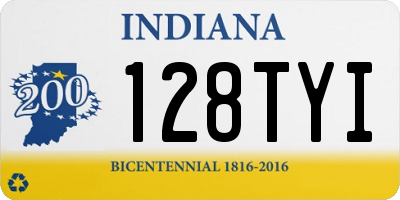 IN license plate 128TYI