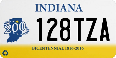 IN license plate 128TZA