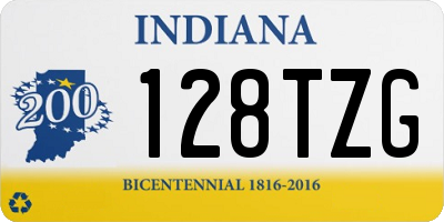 IN license plate 128TZG