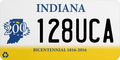IN license plate 128UCA