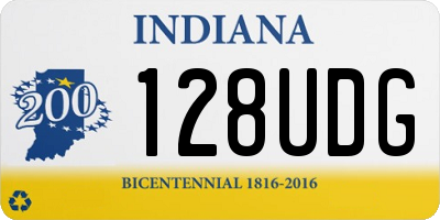 IN license plate 128UDG