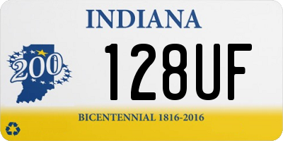 IN license plate 128UF