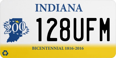 IN license plate 128UFM