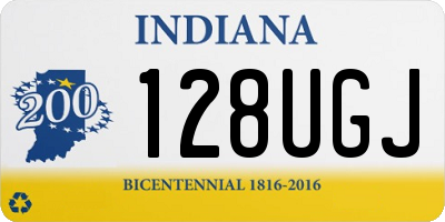 IN license plate 128UGJ