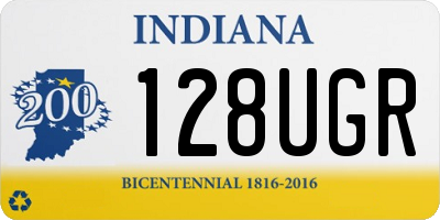 IN license plate 128UGR
