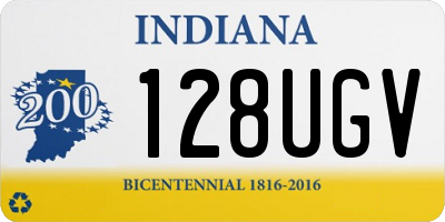 IN license plate 128UGV