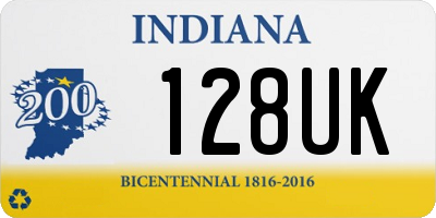 IN license plate 128UK