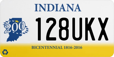 IN license plate 128UKX