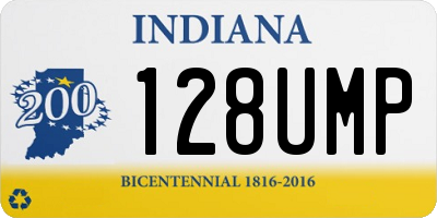 IN license plate 128UMP