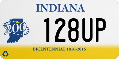 IN license plate 128UP