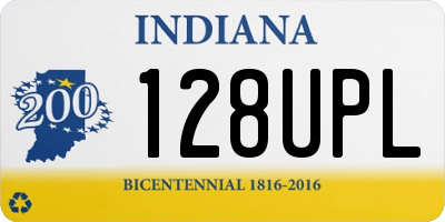 IN license plate 128UPL