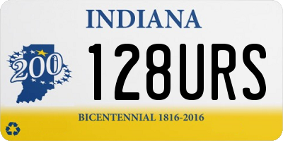 IN license plate 128URS