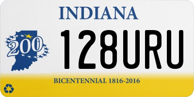 IN license plate 128URU
