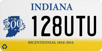 IN license plate 128UTU