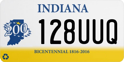 IN license plate 128UUQ