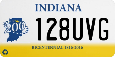 IN license plate 128UVG