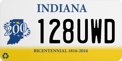 IN license plate 128UWD