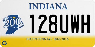IN license plate 128UWH