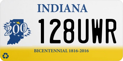 IN license plate 128UWR