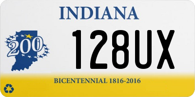 IN license plate 128UX